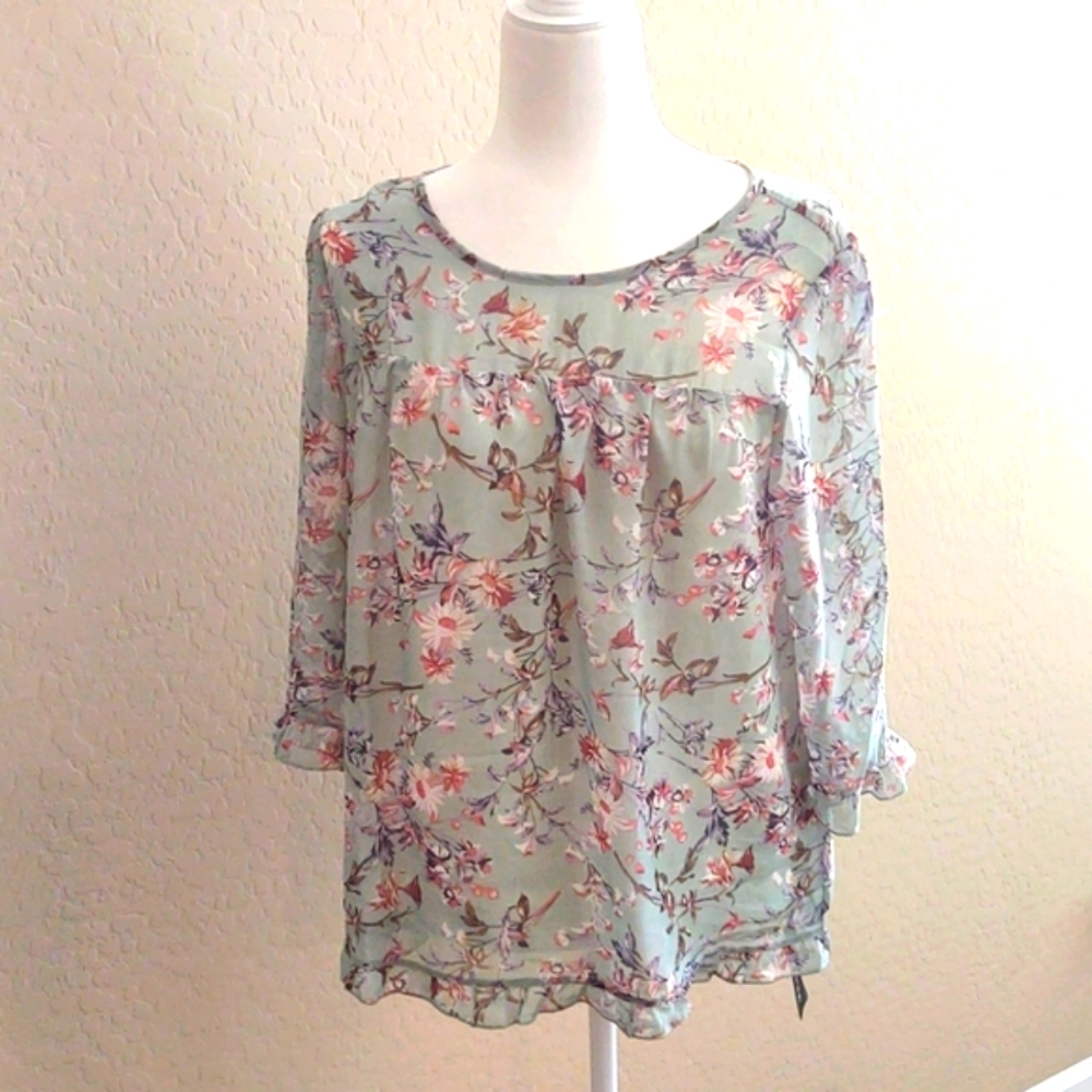 New Allegra K Women's Floral Print Blouse.